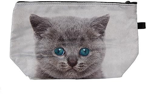 Juleeze Damenkulturtasche 22x13x18 cm Grau Synthetisch Katze