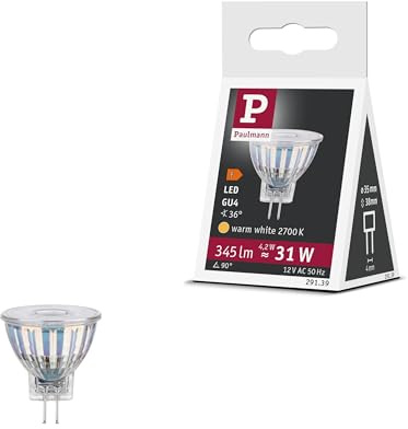 Paulmann 29139 Standard 12V LED Reflector GU4 345lm 4.2W 2700K Silver lamp