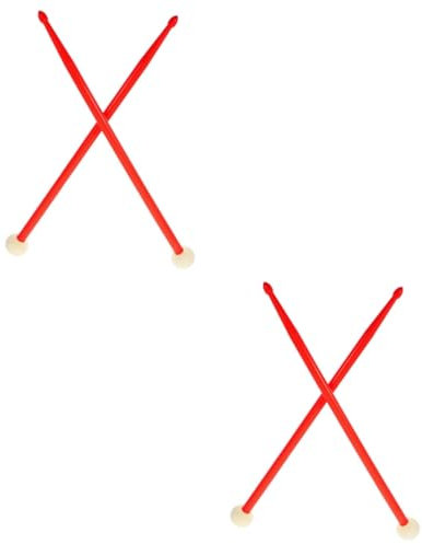 ibasenice 2 Pares Palillo De Tambor Bolsa De Baquetas Amortiguadores De Tambor Baquetas Para Principiantes Baquetas De Cepillos De Tambor Niño Sintió Instrumento Musical Doble Cara