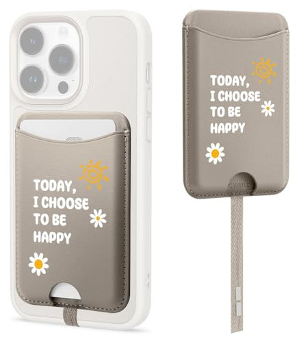 CYRILL von Spigen KajukMagWallet [Print to Made] Magnetisch Kartenhalter Kompatibel mit iPhone 15 Serie, 14 Serie, 13 Serie, 12 Serie - Sunny