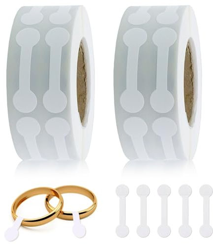 Preisschilder Aufkleber, 1000 Stück Schmuck Preisschilder Weiß Schmuck Etiketten Selbstklebend Runde Schmuck Preisetikett Klein Preisaufkleber für Halskette Ohrring 12 x 12mm