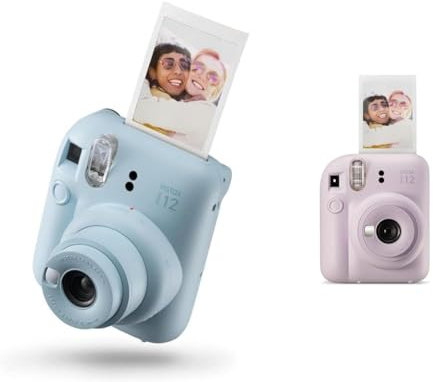 Fujifilm instax Mini Appareil Photo instantané 12, Exposition Automatique & Fujifilm instax Mini Appareil Photo instantané 12, Exposition Automatique avec Objectif Selfie intégré, Violet Lilas