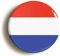 Netherlands National Flag Fridge Magnet (Circular 2inch / 50mm Diameter)