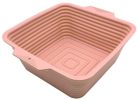 Ruwshuuk Silikon Brotgärschale | Quadratischer Brotgärkörbchen aus Silikon - Sauerteig-Brotbackkorb für Anfänger für Restaurant, Bastelklasse, Bäckerei