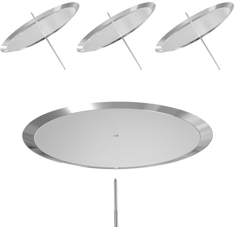 Adventskranz Kerzenhalter, 7.5cm Silber Adventskerzenhalter Metall Kerzenleuchter 4 Stück, für Adventskranz Weihnachten Kerzenteller Mit Dorn