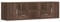 vidaXL Eckregal, Eckschrank 2 Montagemöglichkeiten, Schrank mit Stauraum, Aufbewahrungsschrank Vitrine für Wohnzimmer, Braun Eichen-Optik Holzwerkstoff