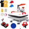 5 en 1 Prensa de Calor, 29x38 cm Prensa Termica Impresora Textil, Impresora de Transferencia Por Sublimación Carcasa Plegable Control Digital Preciso para Camisetas Sombreros Tazas Platos Almohadas