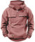 PADOLA Pull Homme 1/4 Zip Veste Polaire Cargo Sweat Manches Longues Multi-Poches Sweat à Capuche Vintage Rétro Pulls Automne Hiver Hoodie Pull de Travail Tricot Veste mi Saision (7 Rose, XL)