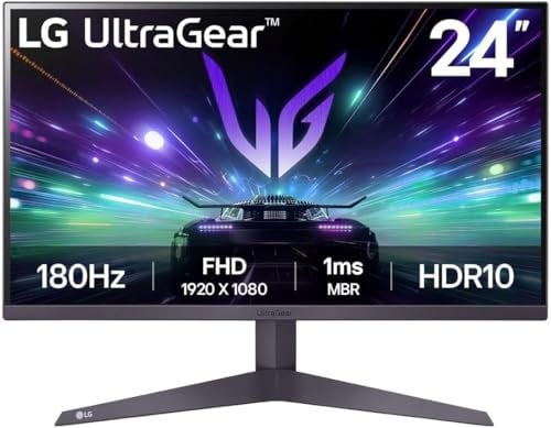 UltraGear™ FHD 180Hz 24 Gaming Monitor, MBR, HDR 10, AMD FreeSync™, Dynamic Action Sync, proporzioni 16:9, nero