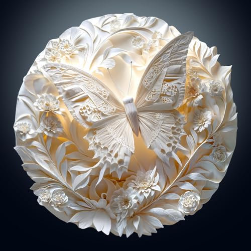 KaayeeWood Wooden Jigsaw Puzzles-290 Pieces Paper Butterfly Unique Shape Wooden Puzzles for Adults, Challenge Wood Puzzles with Wood Box, Birthday Gifts for Family Friend(13.4 * 13.4in)