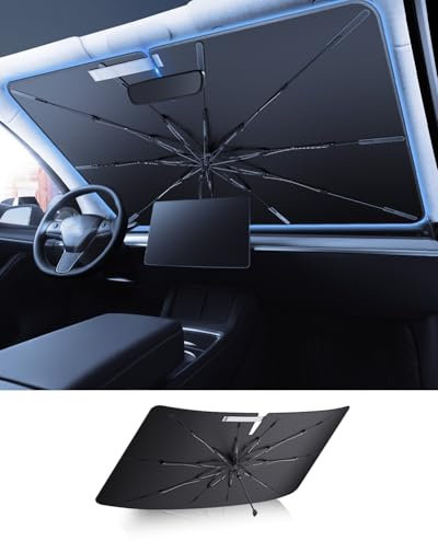 ASZSK Sonnenschutz Auto Frontscheibe für Hyundai Tucson NX4 2022-2024 2025, Car Umbrella Sun Shade Cover, UV-Schutz & Hitzeblock, 360°Drehbar, Faltbar, Tragbarer Sonnenschutz