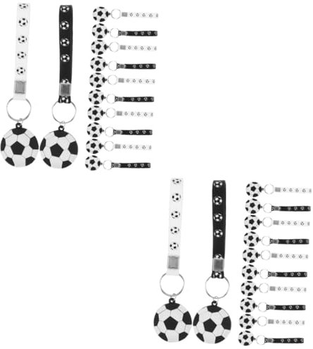 POPETPOP 2 Sätze Fußball Schlüsselanhänger Party Schlüsselanhänger Für Sportbälle Kleine Aufhängen Hängender Fußball- Metall 12 Stück * 2