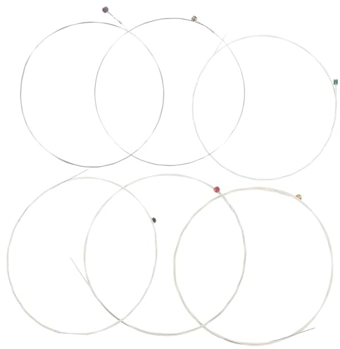 6 Stück-pack E-gitarrensaiten für E-gitarre und Akustikgitarre | Silberplattiertes Kupfer, Schützt die Saiten, Verbessert den Griff, für Anfänger und Profis