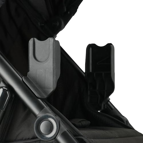 Deryan Adapter Kompatibel mit Bolt Jogger Kombikinderwagen sowie Ausgewählte Babyschalen von Maxi-Cosi, Joie, Cybex, Kinderkraft, Nuna (nicht mit Allen Modellen Kompatibel) - Black
