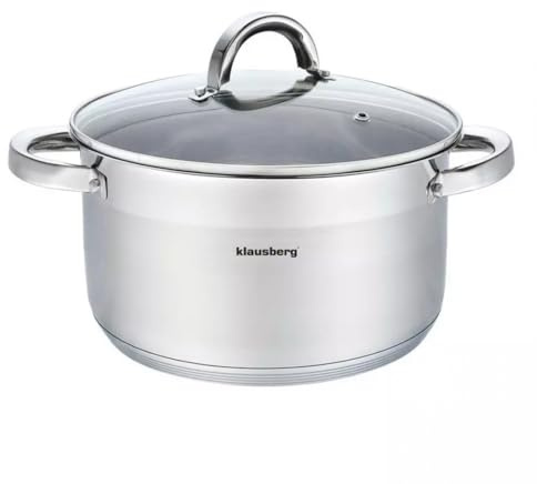 7,5 Liter 26 x 16cm Edelstahl Rostfrei Premium Topf Kasserolle mit Deckel