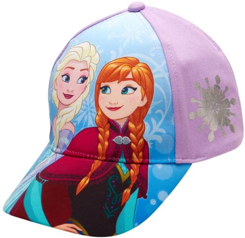 Disney Frozen Kinder Baseballkappe, verstellbar, Alter 4-7 Jahre, ELSA und Anna Lila