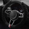 Lenkradbezug Fall Winter Warm Plüsch Weich Auto Protector Universal Fell Rad Interior Accessoires Schwarz