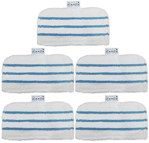 Ugardo 5 Pack Washable Pads Replacement/Compatible for Black + Decker Steam Mop Compatiable 1600 Series, HSMC1300FX HSMC1321 HSMC1361SGP BDH1855SM BDH1760SM BDH1765SM BDH1720SM BDH1725SM