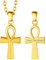 PROSTEEL Damen personalisiert Kette 18k vergoldet Lebensschleife Ankh Kreuz Anhänger Halsktette Frauen Mädchen ägyptische Henkelkreuz religiöser ModeSchmuck Accessoire für Weihnachten Geburtstag
