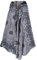 GURU SHOP Boho Sommerrock, Maxirock Hippie Chic - Schwarz/blaugrau, Damen, Synthetisch