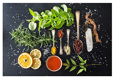 Gemüse Obst Körner Gewürze Küche Malerei Poster und Drucke Wandkunst Bild Wohnzimmer-70x90cm Ohne Rahmen