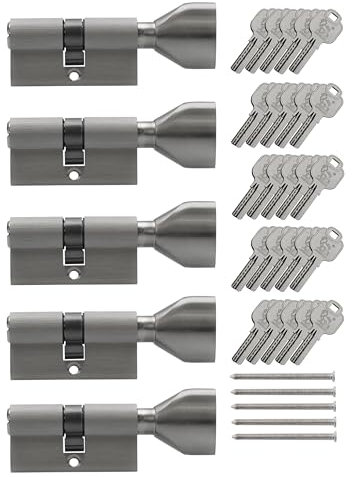 5x Knaufzylinder KSN 70 mm 35/35 gleichschließend inkl. 25 Schlüssel