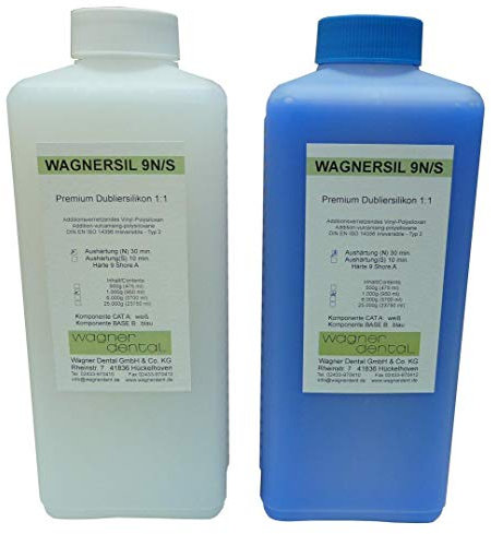 Wagnersil Premium silicone caucciù 9 N blu Shore 9 morbido silicone dublierale EFZ 30 min 1:1 2 kg (2 X 1 kg)