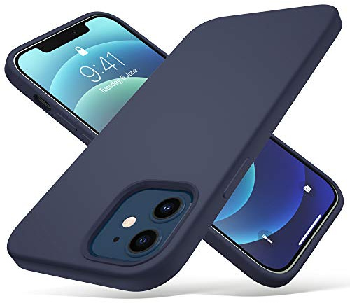ULAK iPhone 12 Hülle Silikon, iPhone 12 Pro Liquid Silikonhülle 3 in 1 Dünne Schutzhülle Bumper Handyhülle Stoßfest Phone Case für iPhone 12/iPhone 12 Pro 6,1 Zoll 2020 - Blau