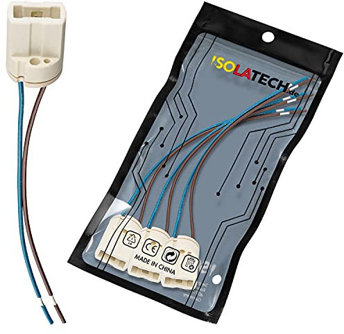 ISOLATECH 3Stk G9 Keramikfassung Mini LED Energiesparlampen (max.250V/2A) Leuchtmittel Konverter Home Installation Einbau Decke Beleuchtung Sockel Halterung Küche Badezimmer hitzebeständig