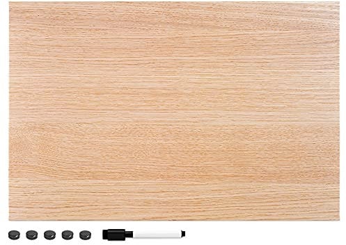 Navaris Magnettafel Magnetpinnwand Memoboard zum Beschriften - 60x40 cm Notiztafel div. Designs - Tafel abwaschbar mit Halterung Magneten Stift