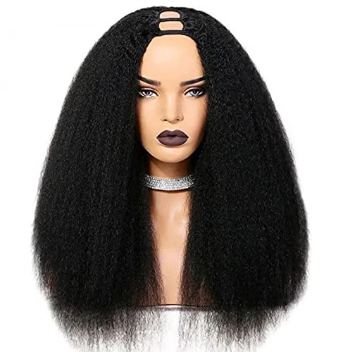 Aiokrtse Perücke aus peruanischem Virgin Hair U-Teil, Echthaarperücke, 71 cm, natürliche Farbe