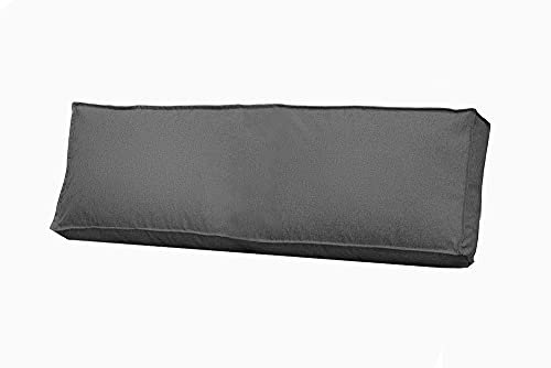 Bielik Palettenkissen 120 x 40 für Palettenmöbel | Wasserdicht Europaletten Sitzkissen Made in EU | Palettensofa kisse in Farbe: Dunkelgrau