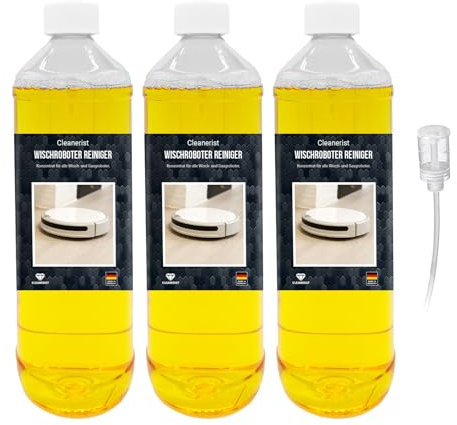 Cleanerist 3x1 Liter Bodenreiniger für Wischroboter + Dosierer | Konzentrat für Wisch - Saugroboter mit Nass-Funktion | nachhaltig & ökologisch