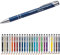 WPRO Kugelschreiber Cosima im 50er-Set, türkis – personalisierbar mit Gravur, aus Metall, mit blauschreibender Großraummine - ideal als Werbegeschenk, für Büro, Messen oder Kundenpräsente
