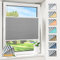 Magiea Plissee ohne Bohren verdunkelung, Thermo Plisseerollo Klemmfix, Hellgrau 90x200cm(BxH), Verdunklungsplissee 100% lichtundurchlässig, Faltrollo für Fenster, Sichtschutz Sonnenschutz