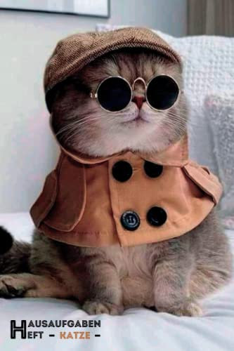 Hausaufgabenheft KATZE: Schülerkalender Jungen mädchen , Schulplaner schüler 120 Seiten , für ein Jahr mit Stundenplänen , Lustige Katze Cover Taschenbuch