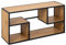AC Design Furniture Jörn Rustikales Wandregal mit 2 Quadratischen Abteilungen, Wildeiche-Optik und Schwarzem Metallrahmen, Schlichter Stil für Wohnzimmer, Schlafzimmer, B: 95 x T: 30 x H: 45 cm
