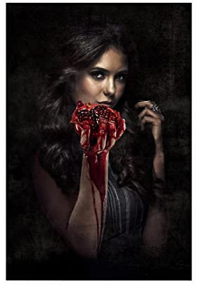 Modell Nina Dobrev 4 Leinwand-Poster, Wandkunst, Dekoration, Bild, Gemälde für Wohnzimmer, Schlafzimmer, Dekoration, Rahmen-Stil, 30 x 45 cm