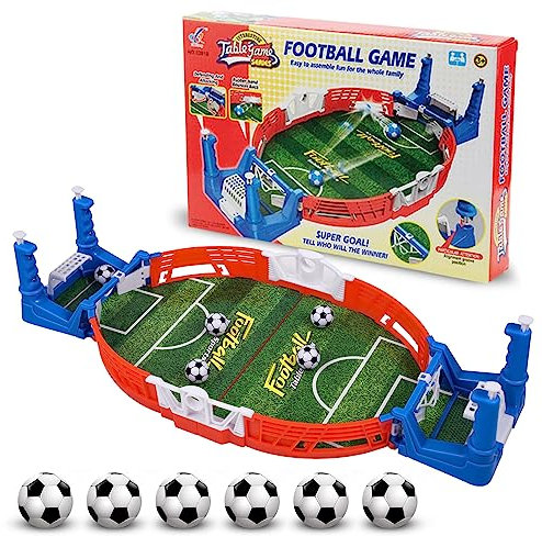 Tischkicker mit 6 Bällen, Mini-Kickerspiel, interaktives Tischfußballspiel von Vusddy, Tischfußballspielzeug für zwei Personen, Tischfußballspiele, Tischfußballspiel, interaktive Brettspiele