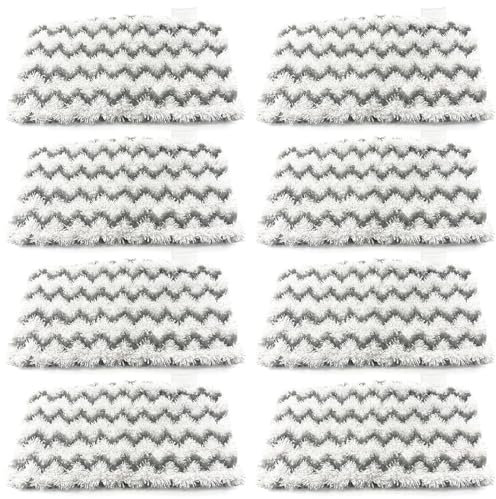 MalhSlix Confezione da 8 Panni di Ricambio per Scopa a Vapore Shark Steam Mop S1000, S1000A, S1000C, S1000WM, S1001C, Lavabili in Lavatrice