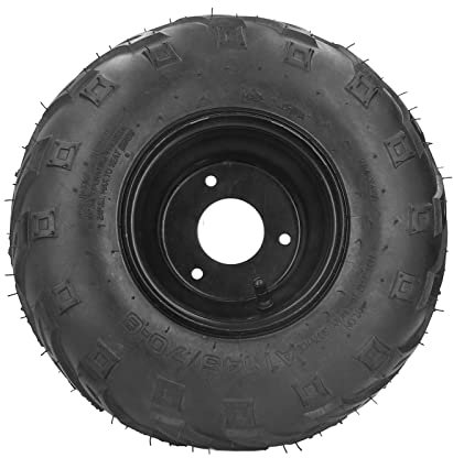 Akozon 145/70-6 Gummi-Tubeless-ATV-Reifen mit 6-Zoll-Felge, Universell für Go-Karts, UTVs, Quads und 4-Wheeler