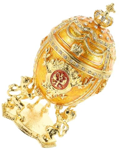 NOLITOY Kasten Ei Schmuckschatulle Geschenkschmuck Ostereier Muttertagsgeschenk Schmuckkästchen Für Eier Sammlung Von -eiern Russisches -ei Ei-form Legierung