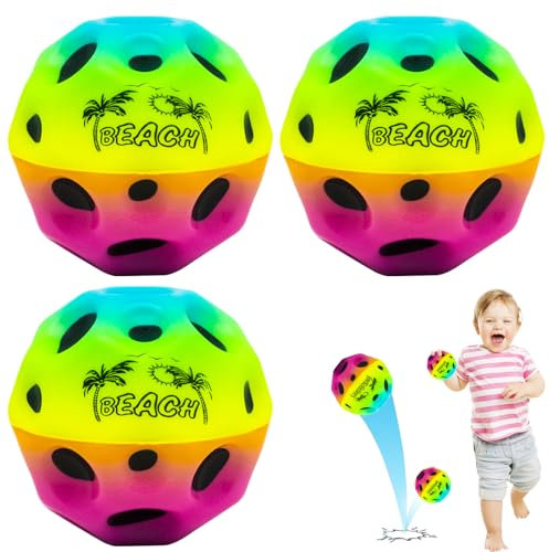 SINRAD Moon Ball,3 Stück Astro Jump Ball,7cm Bounce Ball,Mondball,Hohe Sprünge Gummiball Space Ball,High Jumps Gummiball,Hohe Bounce Loch Ball Space Ball,Planeten Hüpfbälle,Bouncing Ball für Kinder