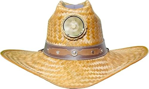 Cowboy with Band Solar Hat - Sun Hat with Fan, Large, Standard, L