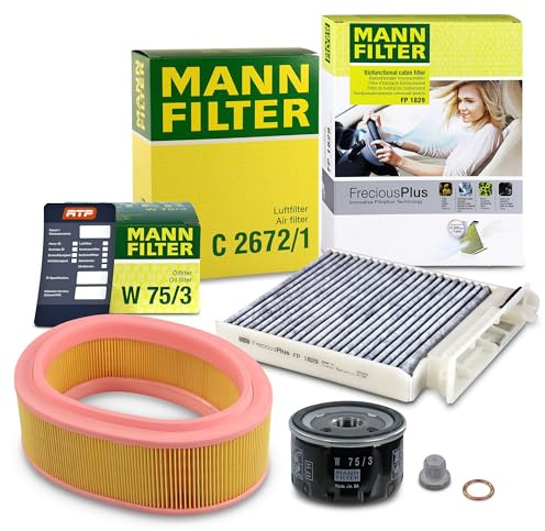 MANN-FILTER Inspektionspaket Filterset 1x Ölfilter, 1x Luftfilter, 1x | Kompatibel mit: DACIA LOGAN, LOGAN EXPRESS, LOGAN MCV, LOGAN Pick-up, SANDERO, RENAULT LOGAN I, LOGAN I Kombi