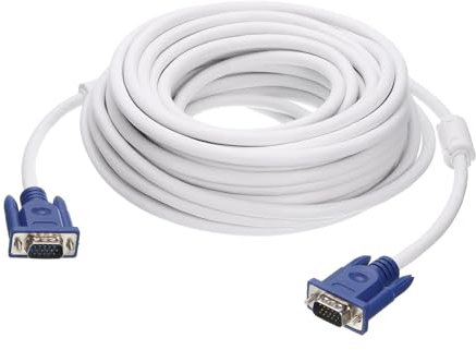 sourcing map VGA to VGA Cable, 15M/49.2ft Male to Male VGA 3+4 Video Cable for Computer, Projector