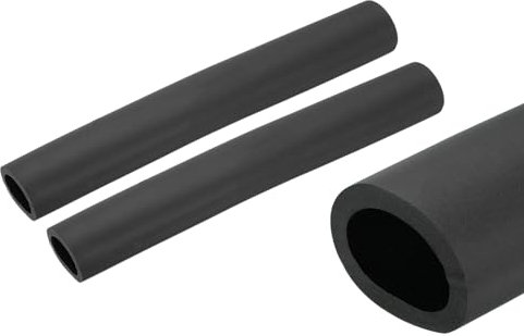 QUARKZMAN 2 x 25cm Rohrisolierung Schaumstoff, Durchmesser 25mm Isolierstärke 5mm Heizungsrohr Verkleidung für Fitnessgeräte, Rohre, Handhaben (Schwarz)