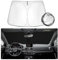SHAOHAO Compatible con Audi Q2 2017-2022 2023 2024 Parasol Tejido recubierto de plata Plegable Protección UV y Calor Q2 2024 Parabrisas Parasol Audi Q2 Accesorios