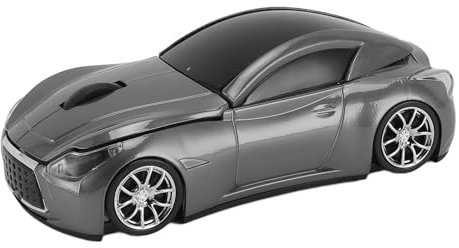 Yunseity 2,4-GHz-Auto-Funkmaus, Kabellose Auto-Maus mit Automatischem Schlafmodus für zu Hause für PC (Gray)