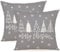 YCOLL Kissenbezug 45x45 2er Set Kissenbezug Weihnachten Kissenbezüge Dekokissen Leinen Kissenhüllen für Deko Weihnachten Sofa Schlafzimmer Couch 45x45 cm
